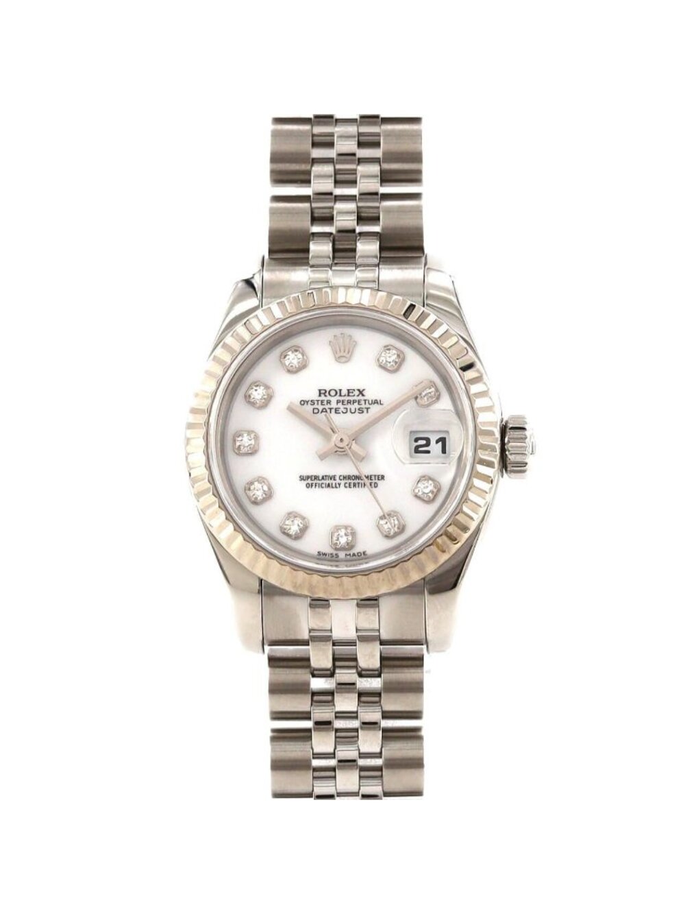 Rolex Datejust Stainless Steel White Gold Automatic